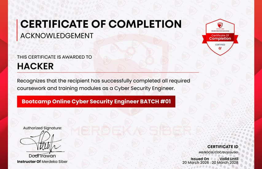 Certificate of Completion